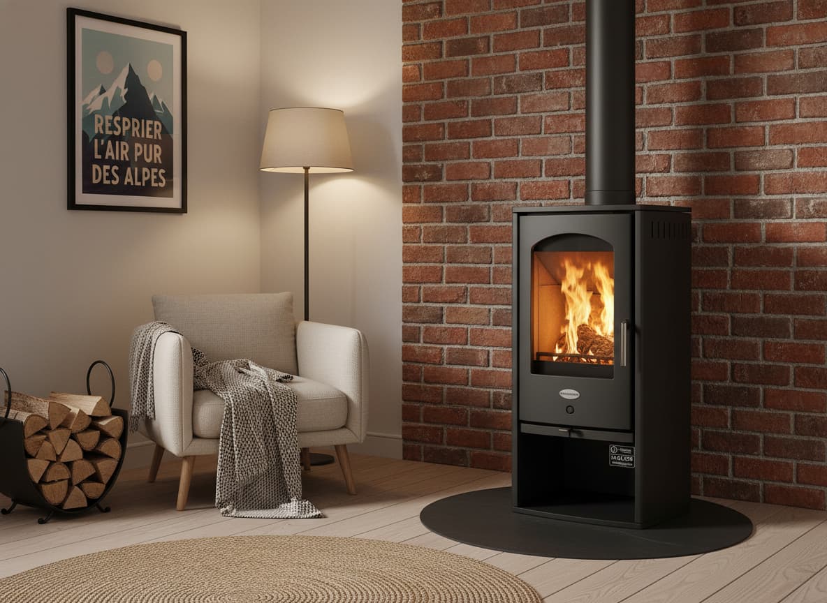Poêle Contura 810 Style compact dans un petit appartement