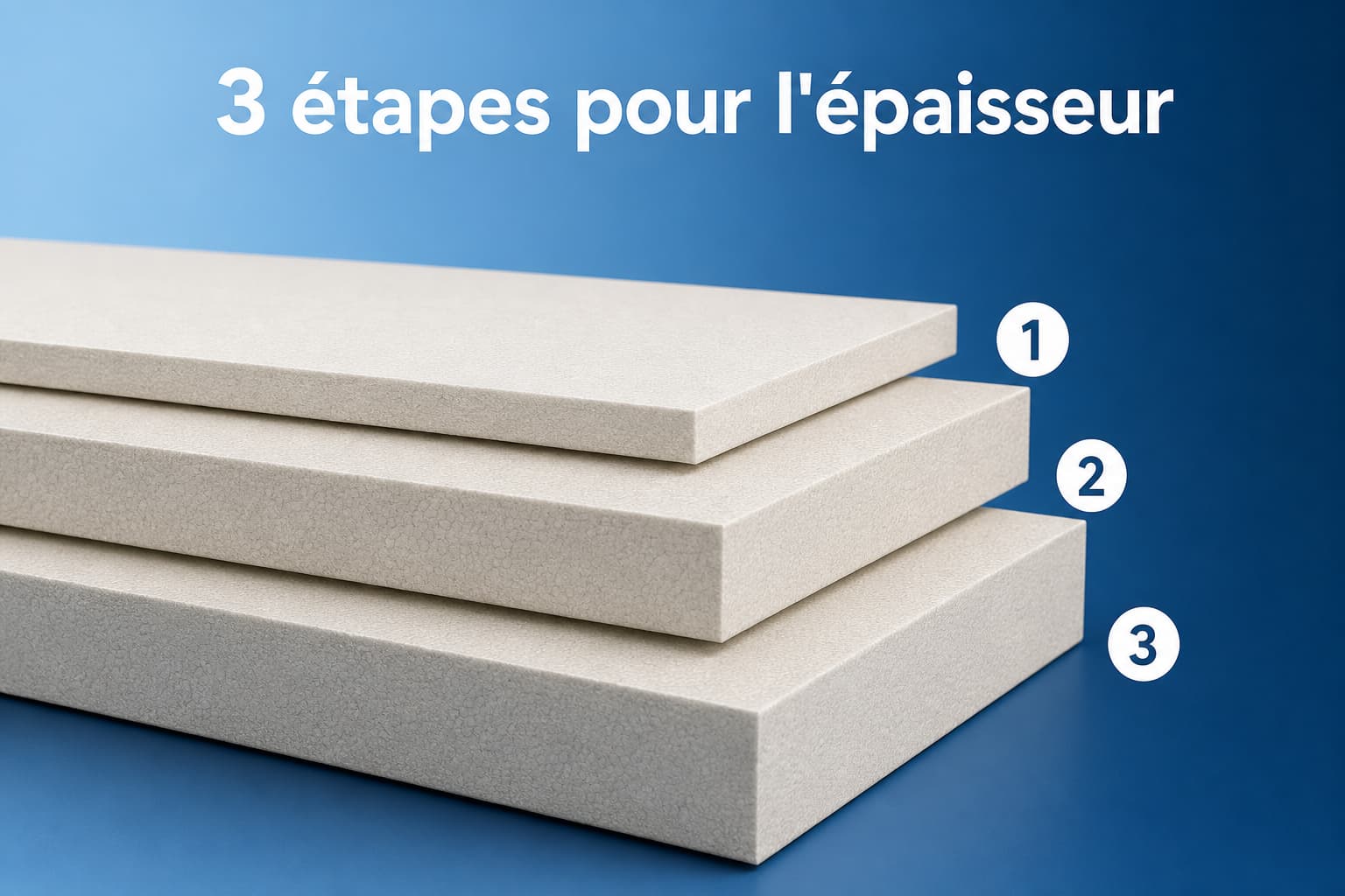 Trois panneaux isolants d