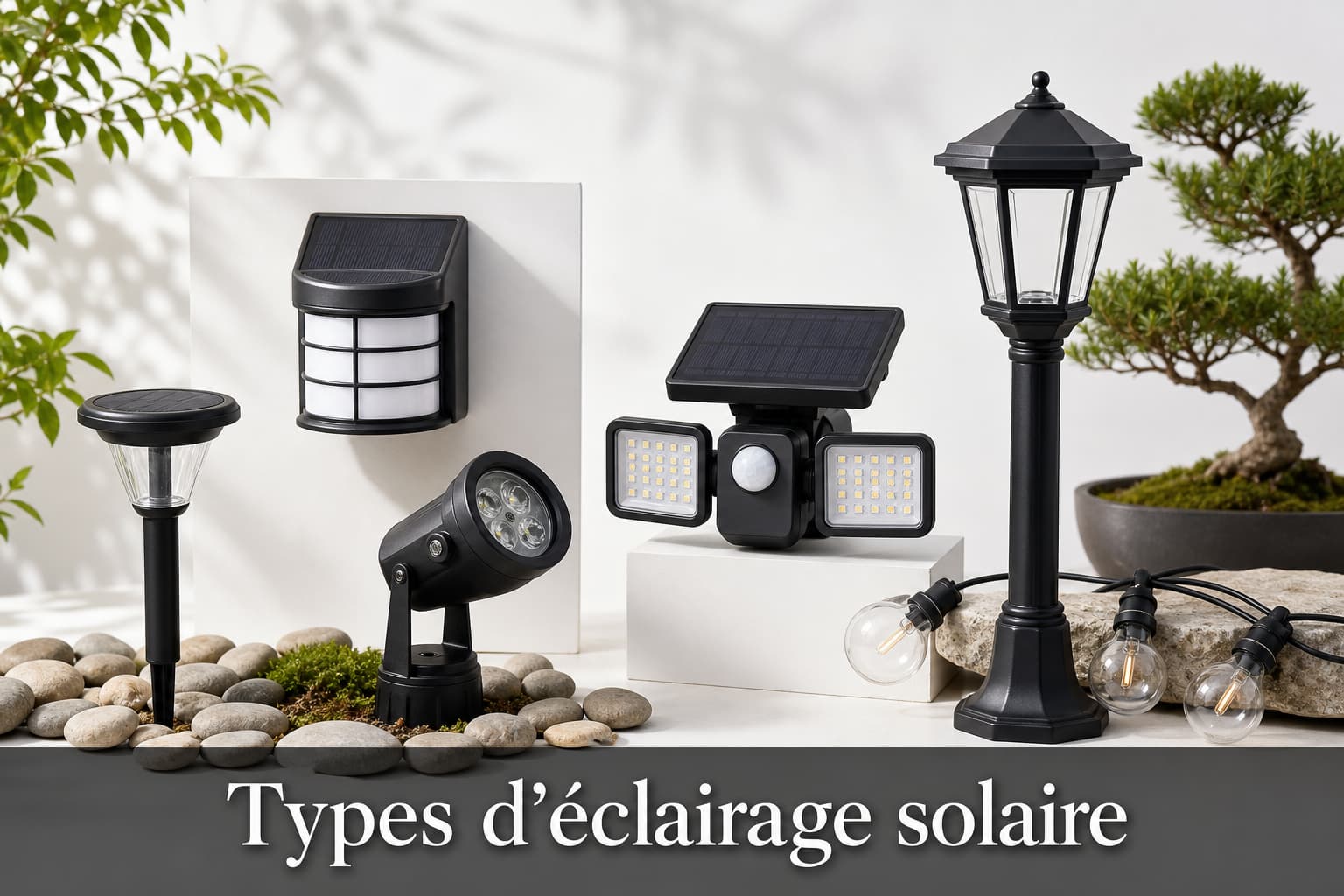 Six luminaires solaires d